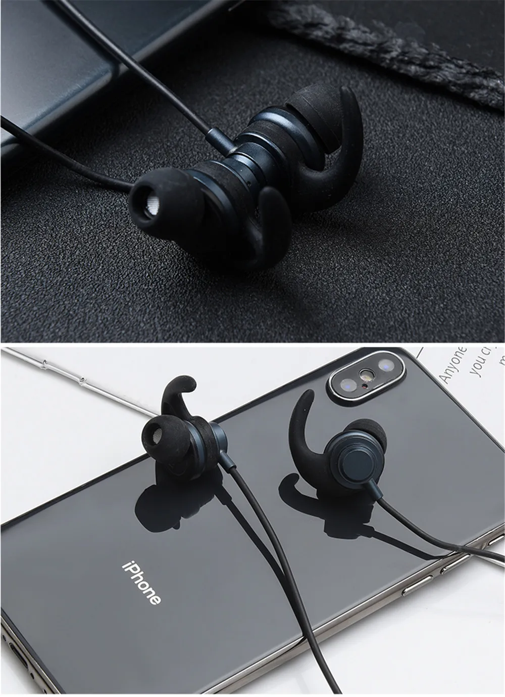 HYASIA магнитные шейные беспроводные наушники IPX4 Bluetooth Влагозащищенные наушники гарнитура Handfree стерео металлическая гарнитура для Xiaomi