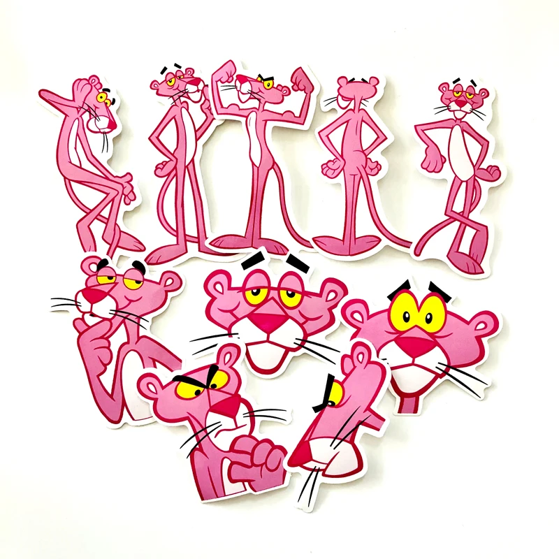 10 шт. Розовая пантера мультяшная икона Харадзюку акриловые значки на рюкзак