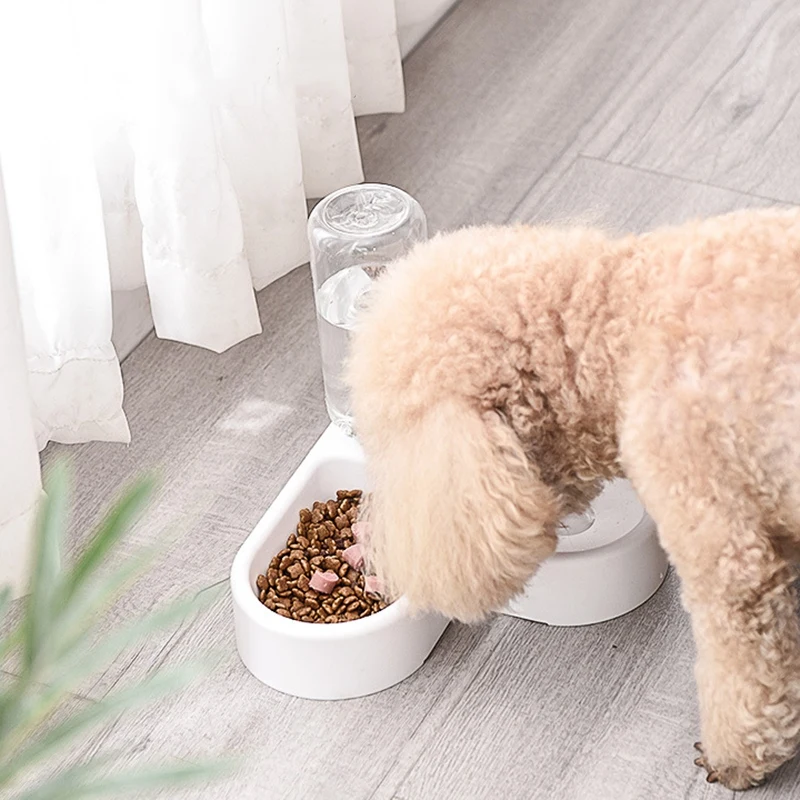 Кормушка для домашних животных автоматические двойные миски воды углы еды