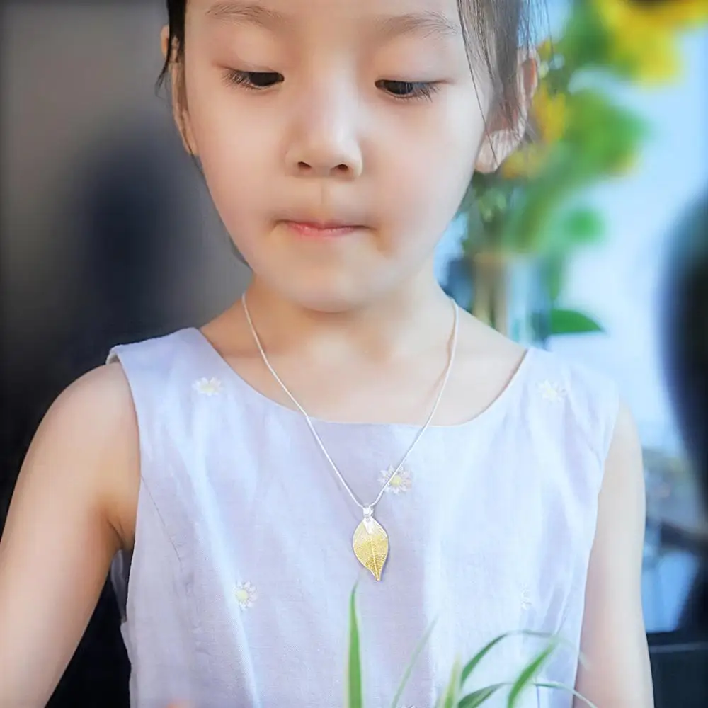 

Cring Coco Original Design Gradient Color Leaf Pendants Necklaces for Women Fashion Enamel Silver Color Chains Necklace Choker