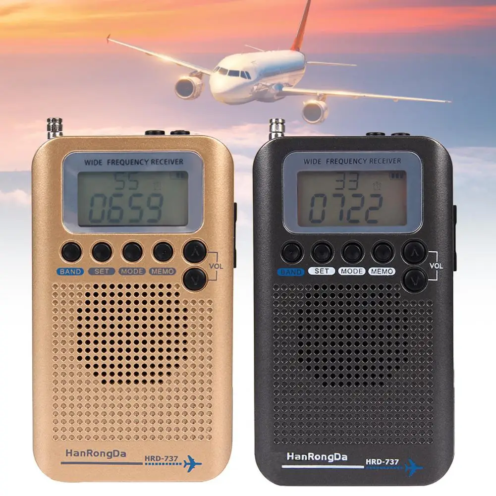 Портативный FM-радиоприемник HanRongDa Полнодиапазонный радиоприемник с ЖК-дисплеем