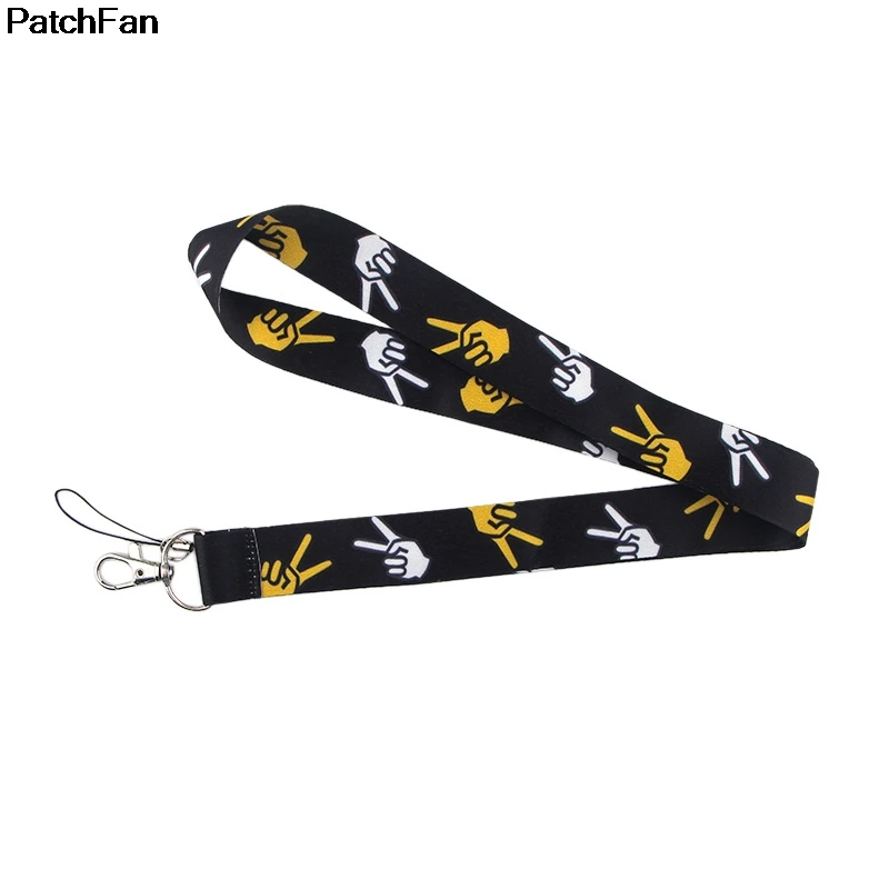 Patchfan ножницы левой рукой с принтом в виде пальцев шейный ремешок для ключей очки