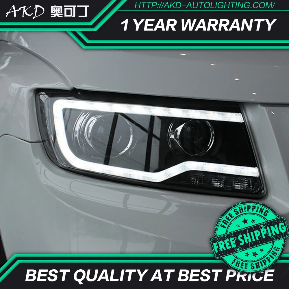 AKD тюнинг Автомобильные фары для Jeep Compass 2011 2016 светодиодные DRL ходовые огни