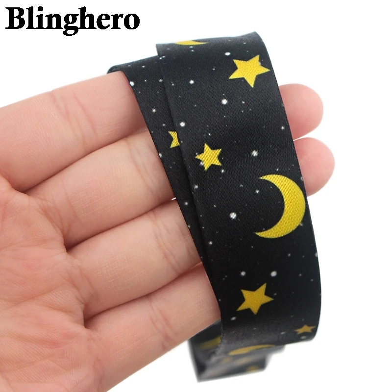 

CA1063 Wholesale 10pcs/lot Moon Lanyards Neck Strap Mobile Phone Keys ID Card Holder Lanyard for Keys DIY Hanging Rope Lanyards