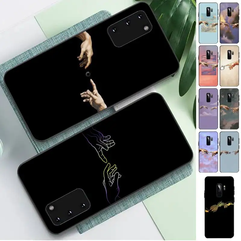

FHNBLJ Funny Hand The Creation of Adam Phone Case for Samsung S10 21 20 9 8 plus lite S20 UlTRA 7edge