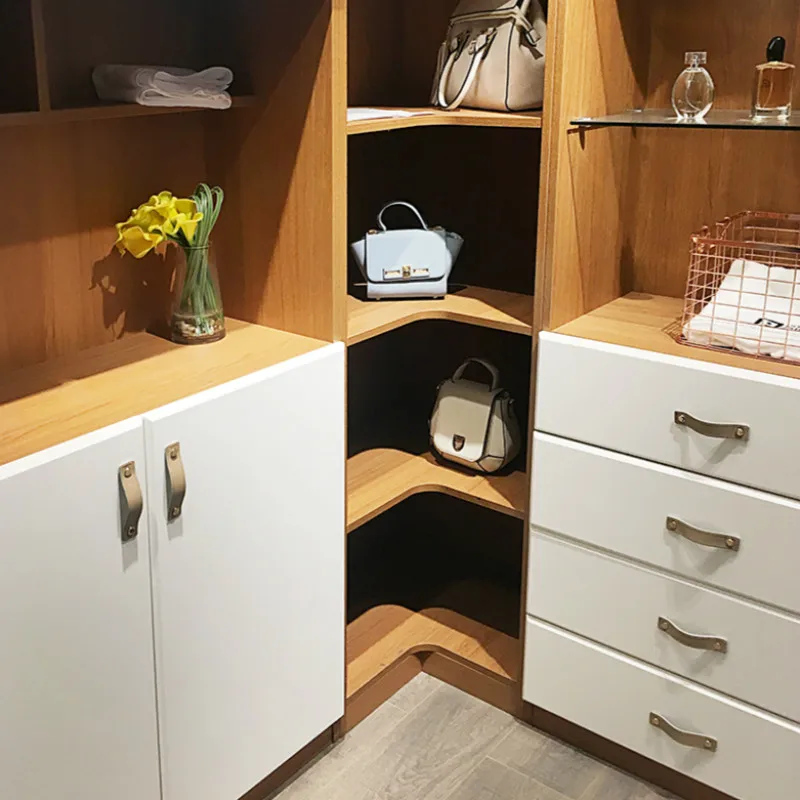 Итальянская двухсторонняя ручка из воловьей кожи для шкафа буфет шкаф Обувной