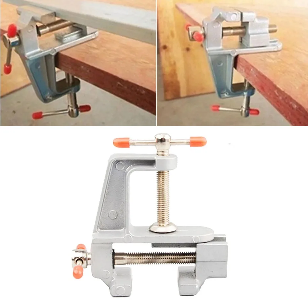 

3.5" Aluminum Miniature Small Jewelers Hobby Clamp On Table Bench Vice Clamp Vises Mini Tool For Model Building