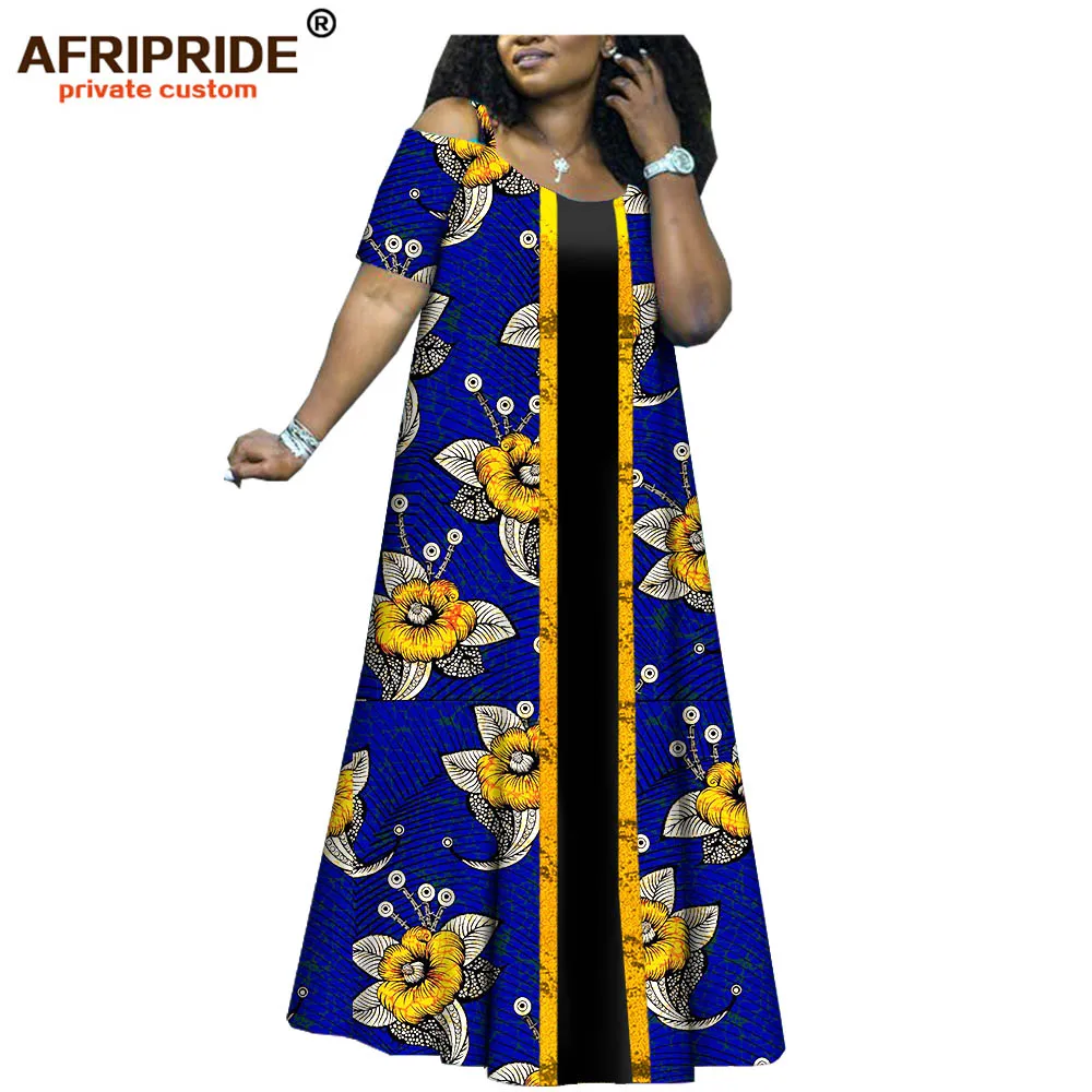 Африканский принт платья для женщин danshiki одежда африканская одежда vestidos Анкара ткань воск батик AFRIPRIDE A1925022 - Цвет: 537