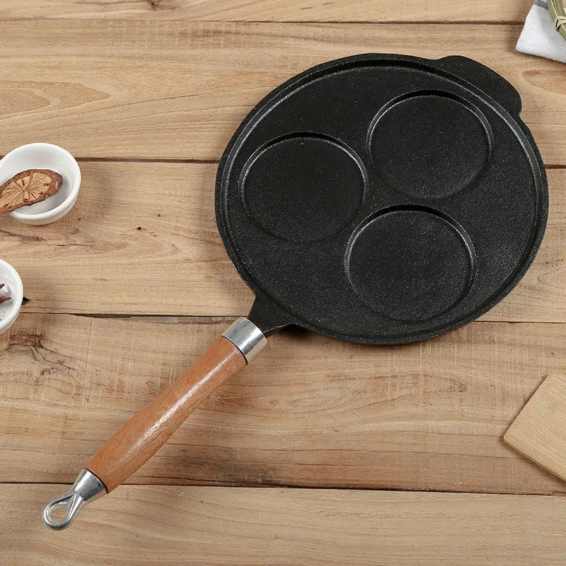 Cast Iron Egg Dumpling Pan Frying Non-stick Mold Uncoated Artifact To Make | Дом и сад