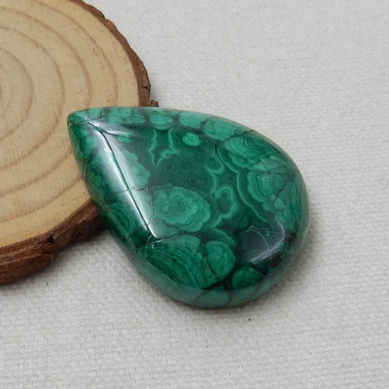 Оптовая продажа 1 шт. кабошон из Малахита в форме капли воды модные ювелирные