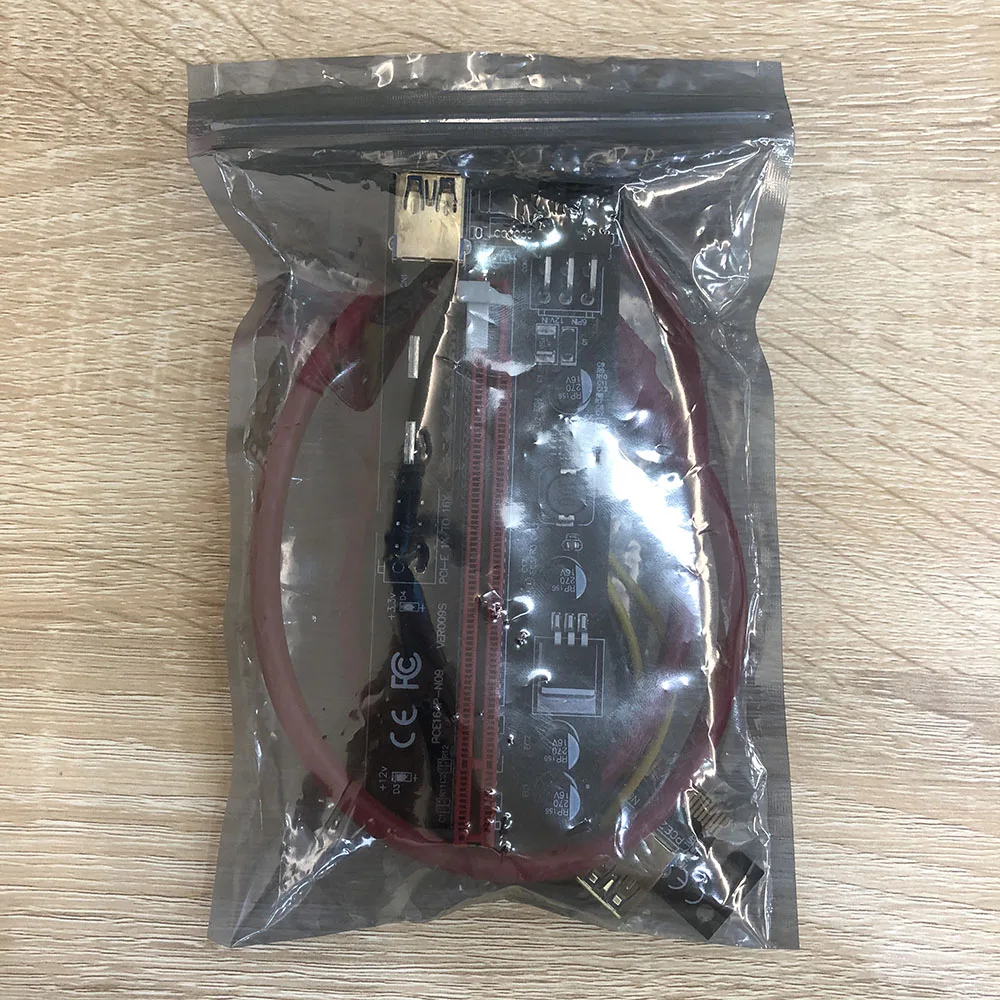 

6pcs Newest VER009 USB 3.0 PCI-E Riser VER 009S Express 1X 4x 8x 16x Extender Riser Adapter Card SATA 15pin to 6 pin BTC Miner