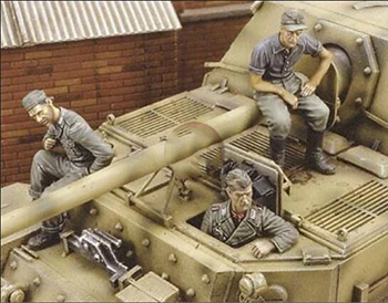 

Unassambled 1/35 древних на бретелях с круглым (нет машины просто есть 3 человек) статуэтка в виде набор миниатюрных моделей Неокрашенный