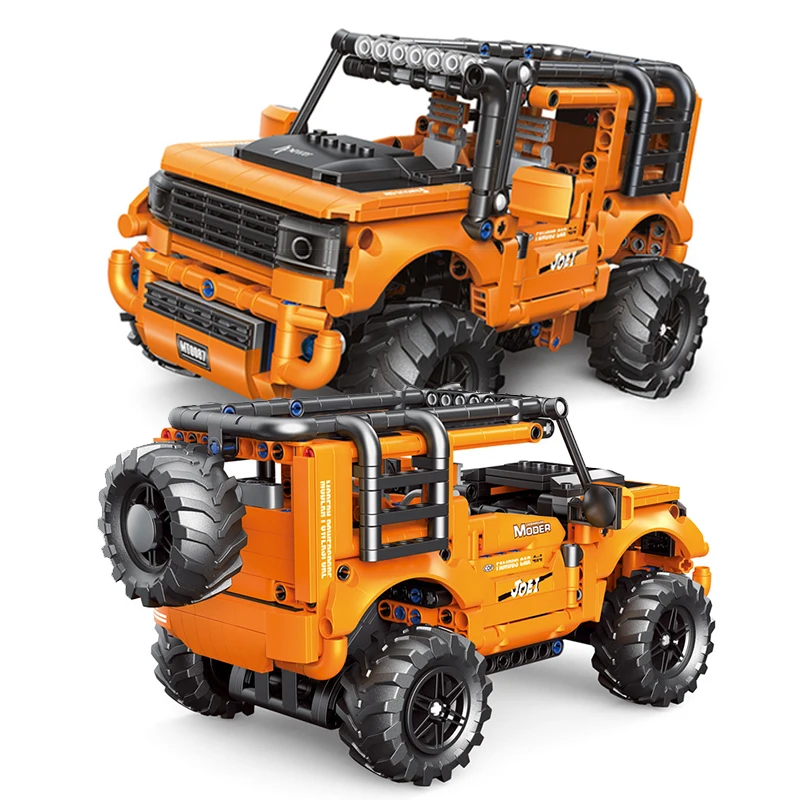 

860pcs Off-Road Vehicle Model Building Blocks City Pull Back Car Toys Set Bricks Children Educational Toys Kids Birthday Gifts