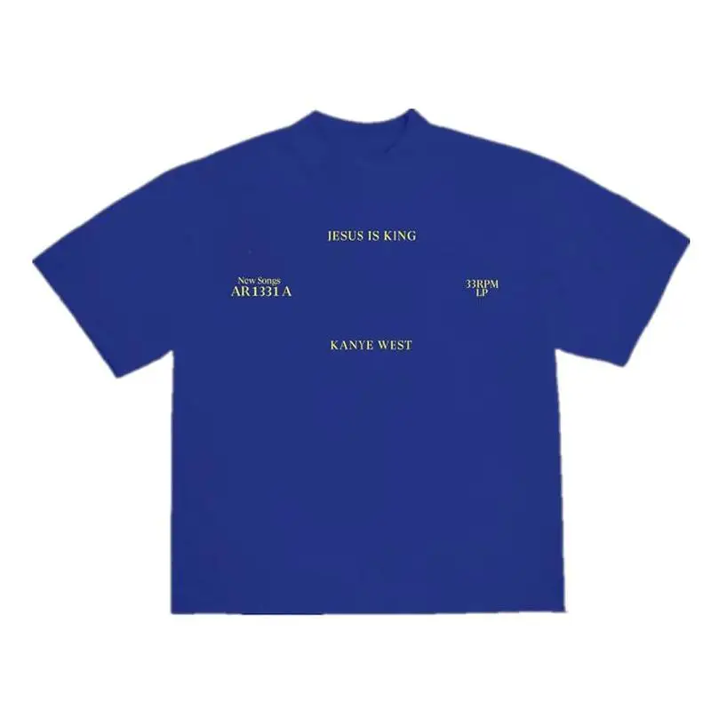 19ss новый и надписью Jesus is футболка King ла прослушивания лучшее качество хлопок Топ