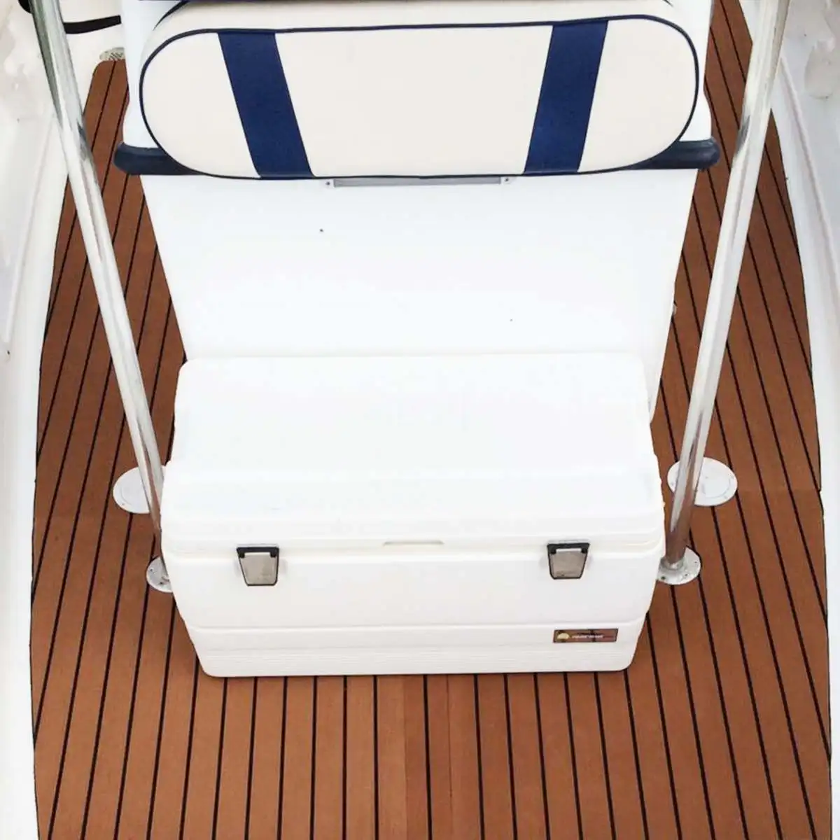 

2400x600x6mm Self-Adhesive EVA Foam Marine Boat Yacht Flooring Faux Imitation Teak Sheet Pad Boat Decking Decor Mat 2 Colors