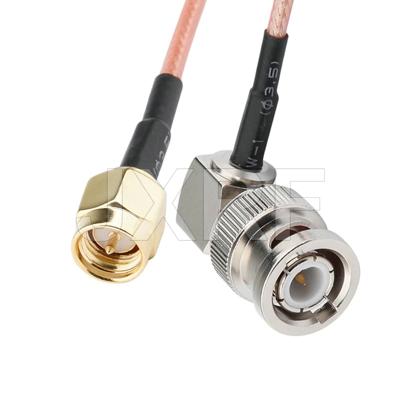 JXRF BNC Мужской Женский штепсельно-гнездовой комплект правый угол SMA Разъем RF