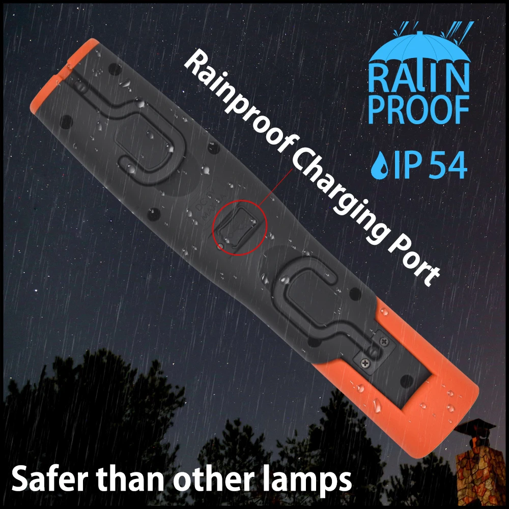 저렴한 충전식 LED 작업 조명, 휴대용 무선 LED 검사 램프, 고휘도 LED 토치 라이트, 전면 3W COB LED 및 상단 3W LED