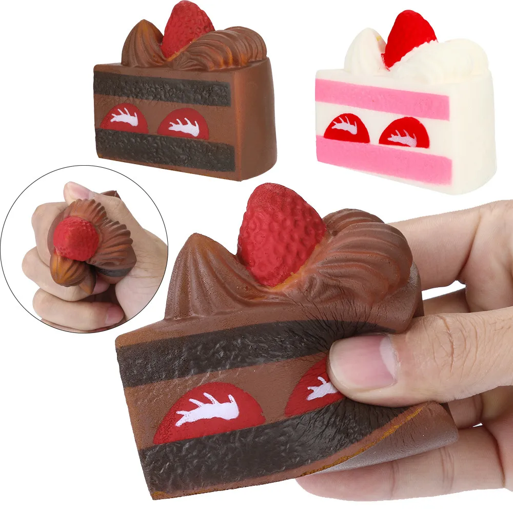Детская игрушка Squishy Strawberry Cake с ароматом и медленным восстановлением, средство от стресса для детей, очаровательный подарок Кавайный Картун.