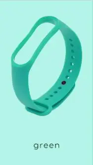 Браслет для Xiao mi band 3 mi Band 4 спортивный ремешок силиконовый ремешок для mi band 3 mi band 4 аксессуары браслет ремешок - Цвет: Green