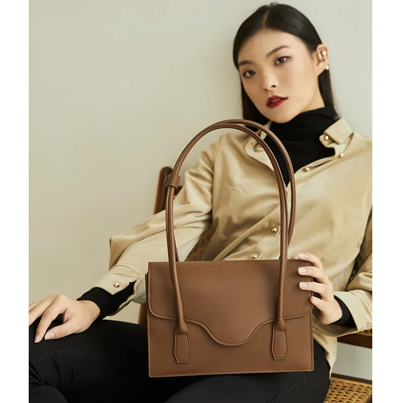 

Женская кожаная сумка на весну 2021, женская сумка на одно плечо, модная и универсальная вместительная сумка