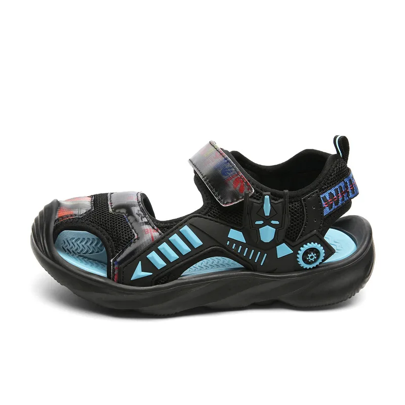 

Free shipping Boys baotou sandals 2021 armor warrior children's shoes soft sole net red fashion cartoon children beach shoes