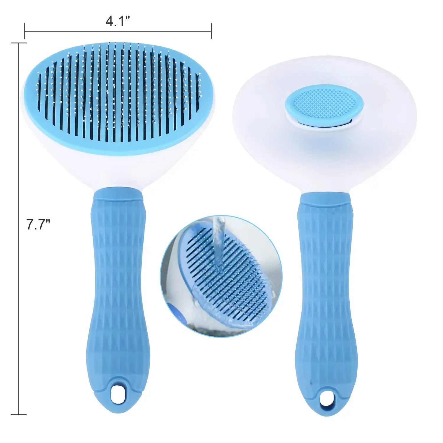 

Grooming Brush Dog Hair Removal Comb Stainless Steel Cats Combs Automatic Non-slip Brushs for Dogs Cats Cleaning Supplies