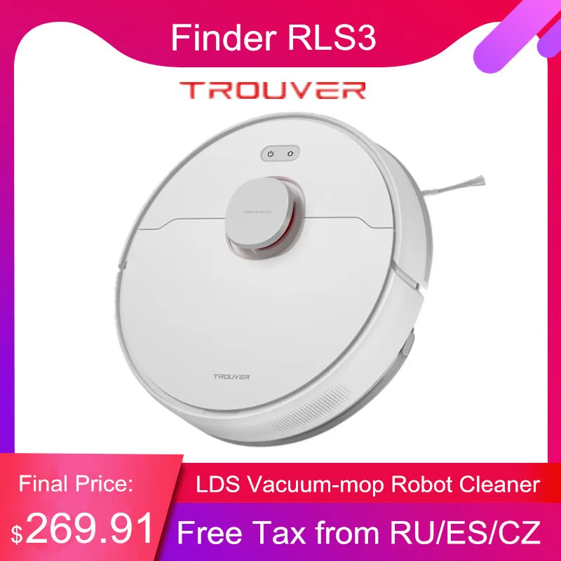 TROUVER-Robot aspirador LDS RLS3 para el hogar, limpiador, barrido, lavado, fregado, succión ciclónica de 2000PA, polvo, aplicación XIAOMI MIJIA