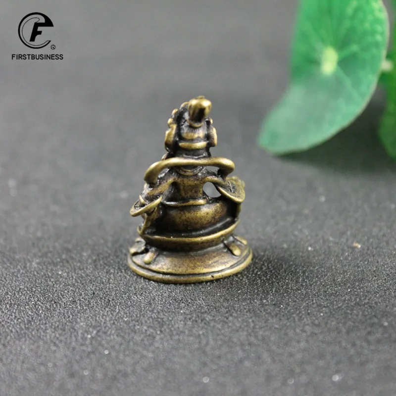Ретро буддийский Бог богатства из чистой меди украшения Будды труба украшение