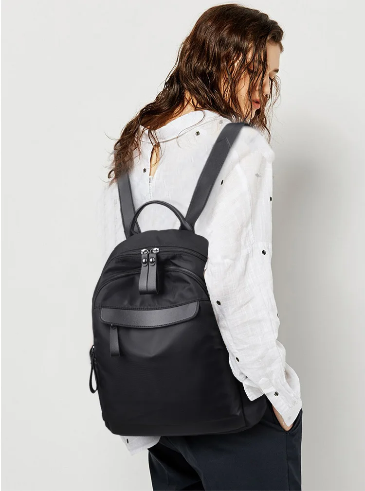 

J3632 -New leisure multi-function backpack trend solid color large capacity Backpack