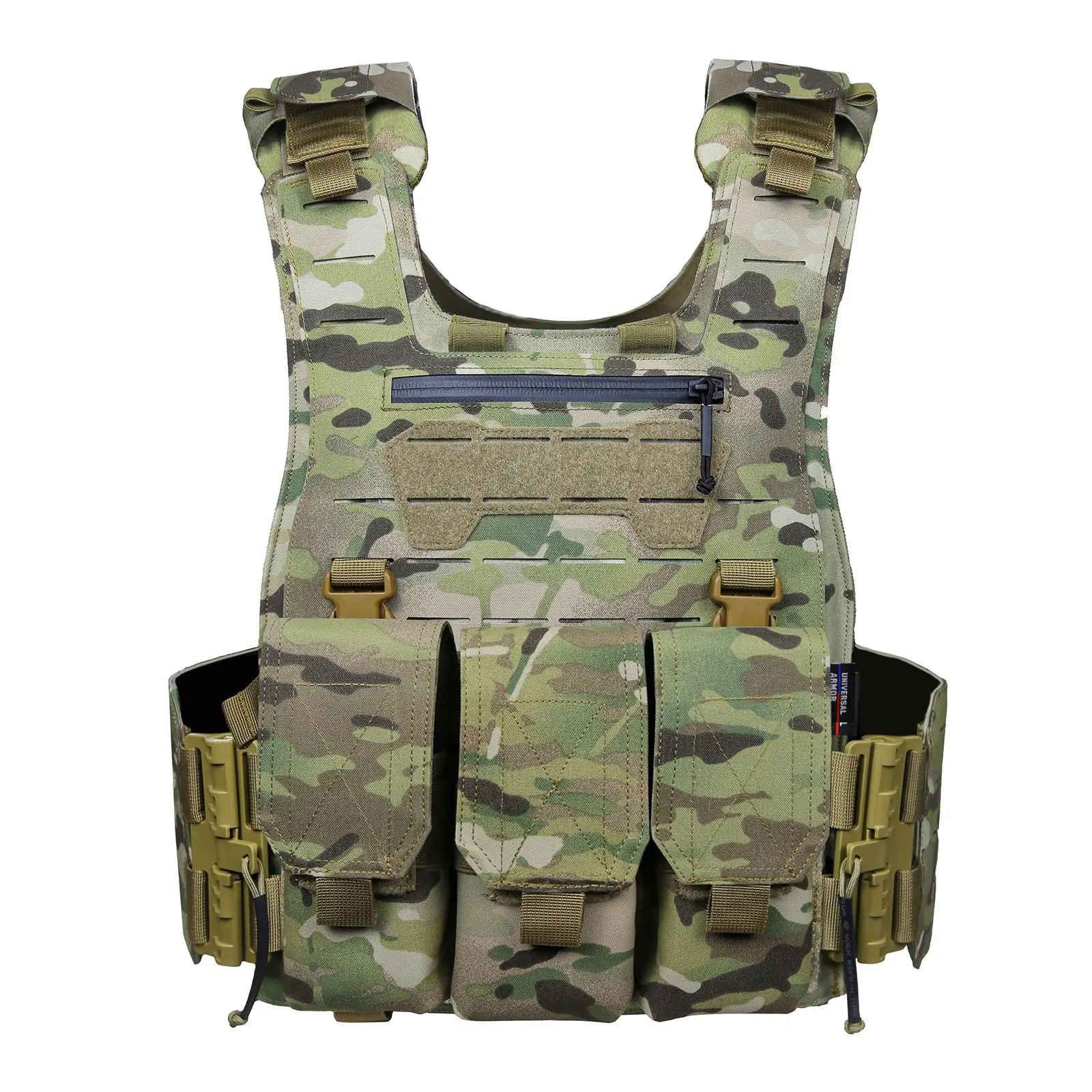 

U.T.A Universal Tactical Alliance X-Merlin Laser Cutting Plate Carrier Tactical Vest For Outdoor Airsoft Hunting - MC