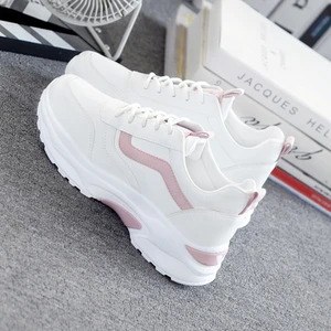 Women Sneakers 2021 Fashion Casual Shoes Woman Comfortable Breathable White Flats Female Platform Sneaker Platform White Shoes