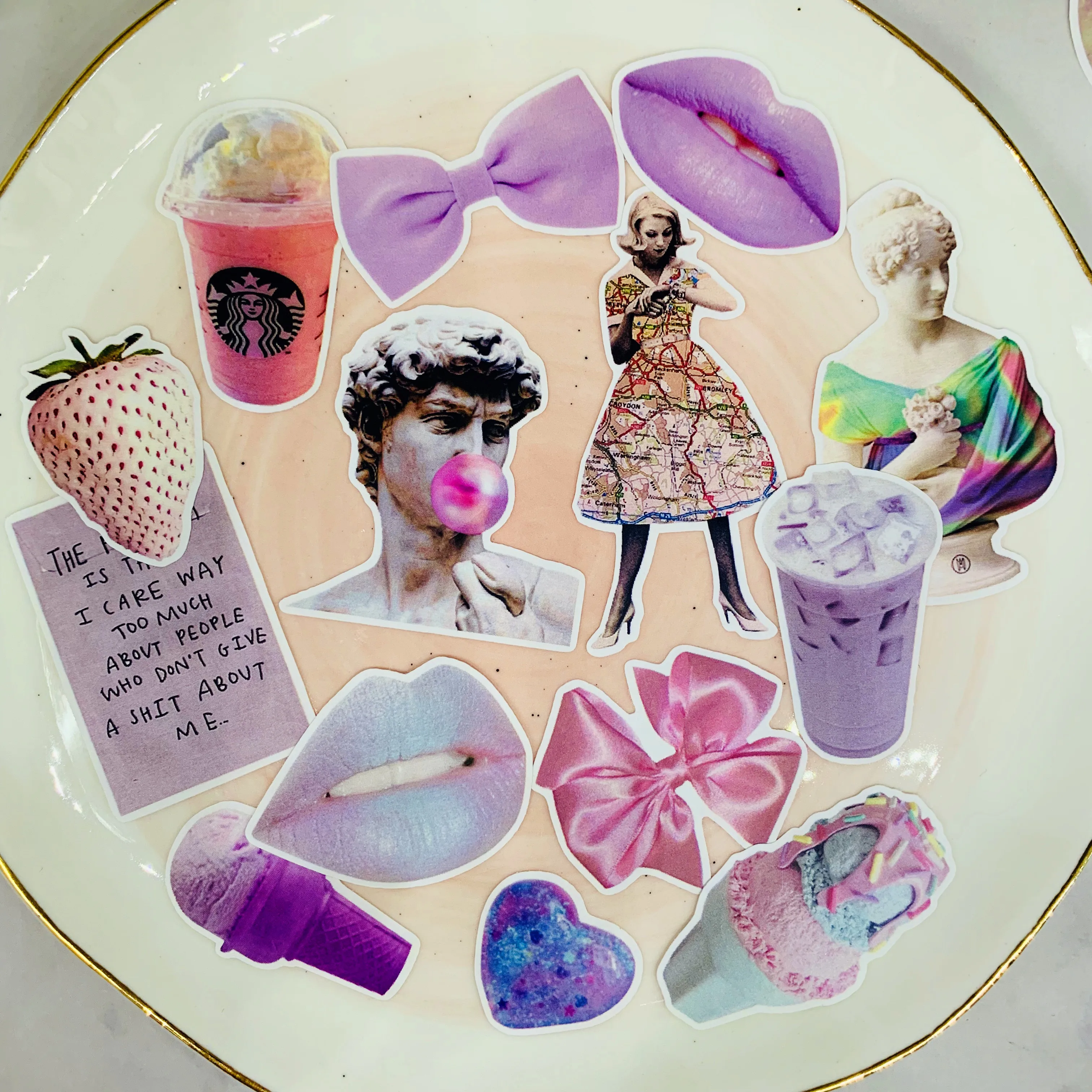 21 шт./упак. Винтаж розового цвета с принтом сердечки для маленькой девочки