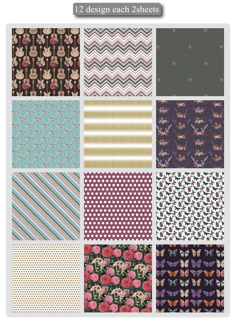 12 дюймов 26 листов Ретро Бабочка Мечта скрапбукинг бумага Оригами задний план