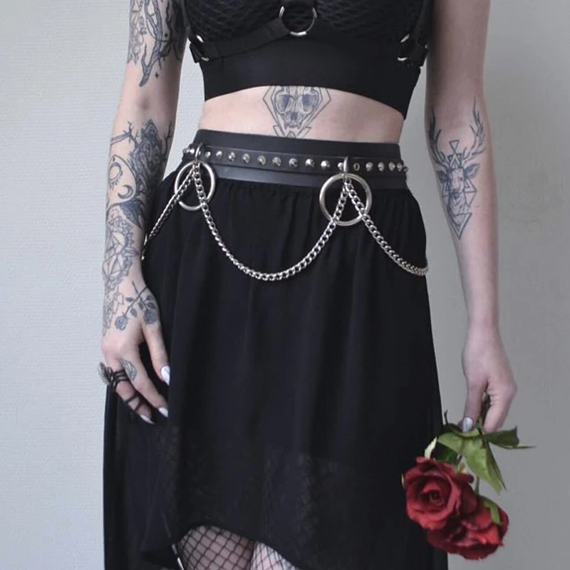 GAMPORL женский кожаный ремень для связывания тела Регулируемая клетка женское