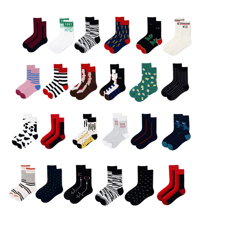 REFJJ женские носки японские хлопковые цветные Мультяшные милые забавные счастье