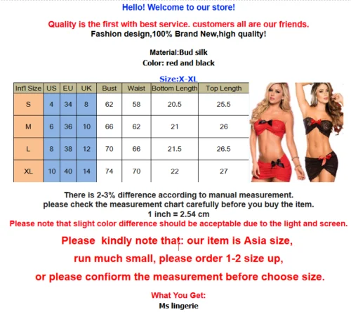 

Sexy Women Lace Lingerie Set Bowknot Erotic Babydolls Mini Dress Nightwear Underwear Sleepwear