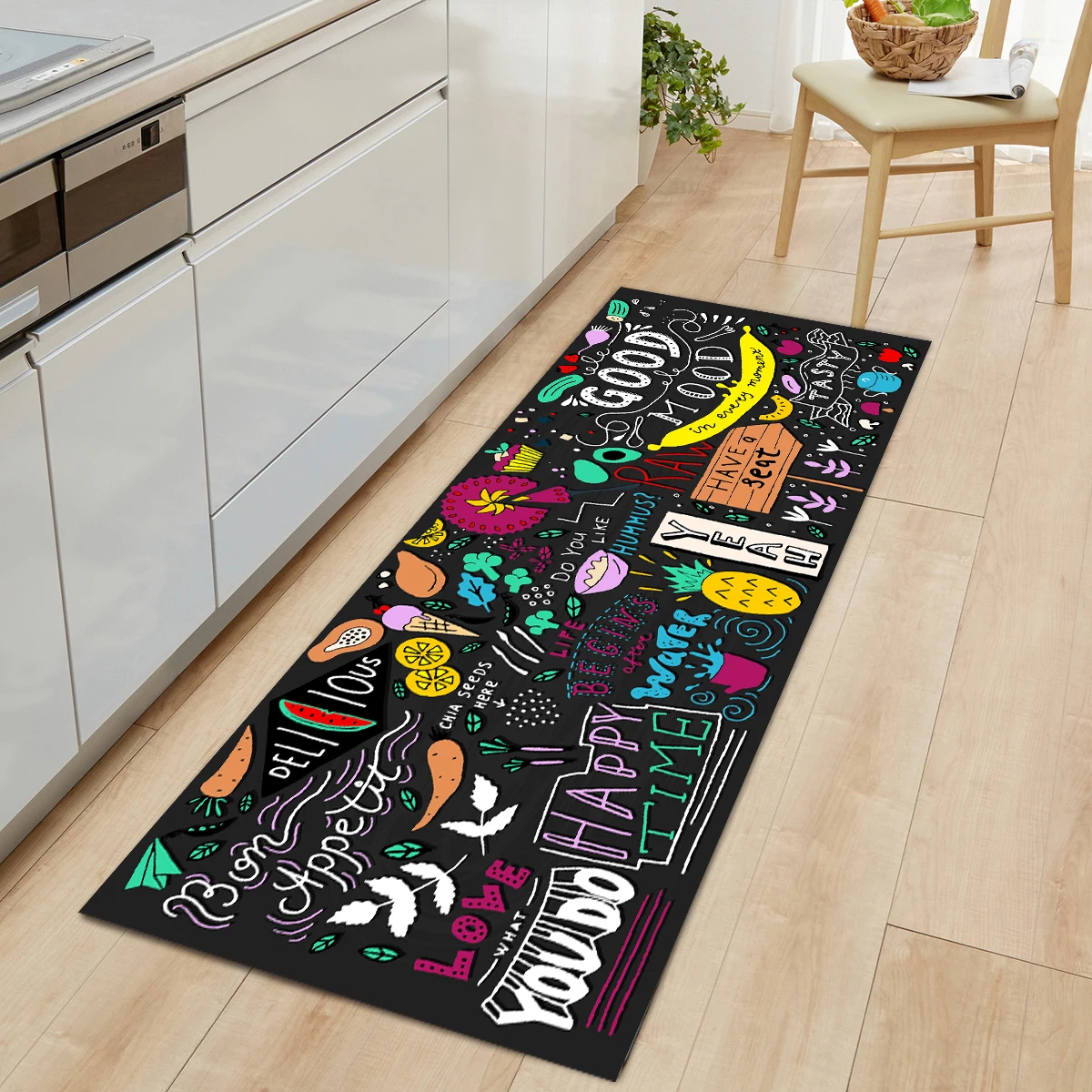 

Hippie Home Kitchen Mat Carpet Vegetables Floor Mat Entrance Door Mat Outdoor Rugs and Carpets for Home Living Room