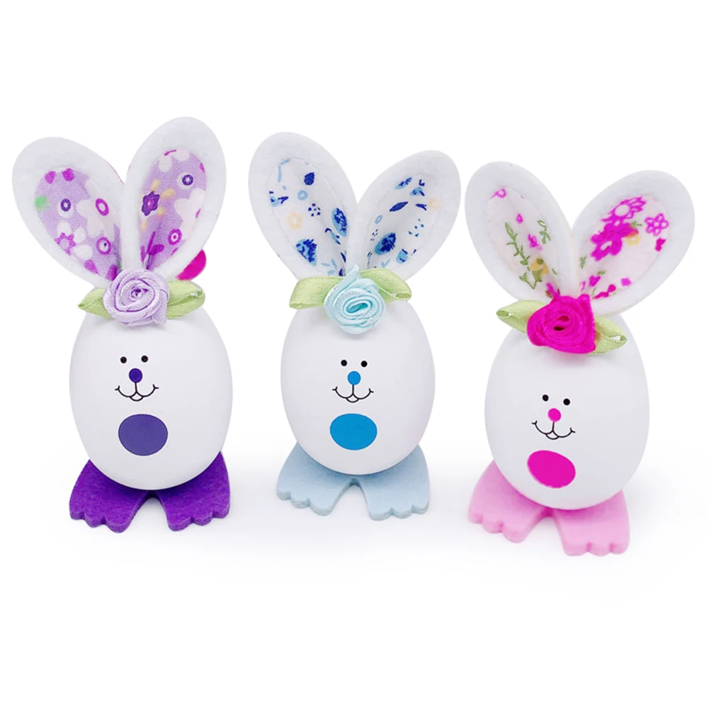 

Милые пасхальные яйца кролика в форме домашнего праздничного украшения поделки подарки для счастливой Пасхи милые кролики Висячие красочн...