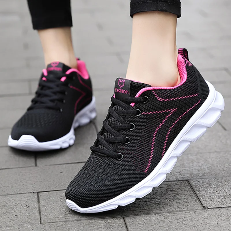 Женские кроссовки 2020 женская обувь модная повседневная вязаная легкая дышащая