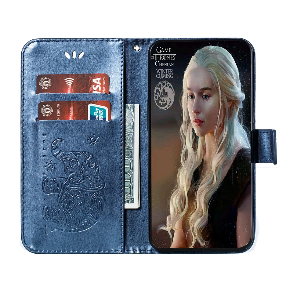 

Flip Elephant Stand Case For Moto E6 G8 Plus P40 G5 G5s G6 E5 P30 Play P30 Note G4 G7 Power Cover Coque Moto One Vision Z4 Play