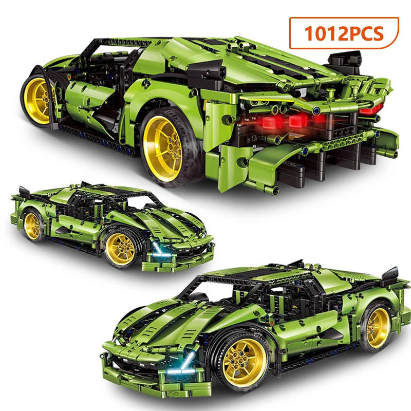

Городской технический мини механический Супер спортивный автомобиль модель DIY строительные блоки известные гоночные автомобили кубики об...