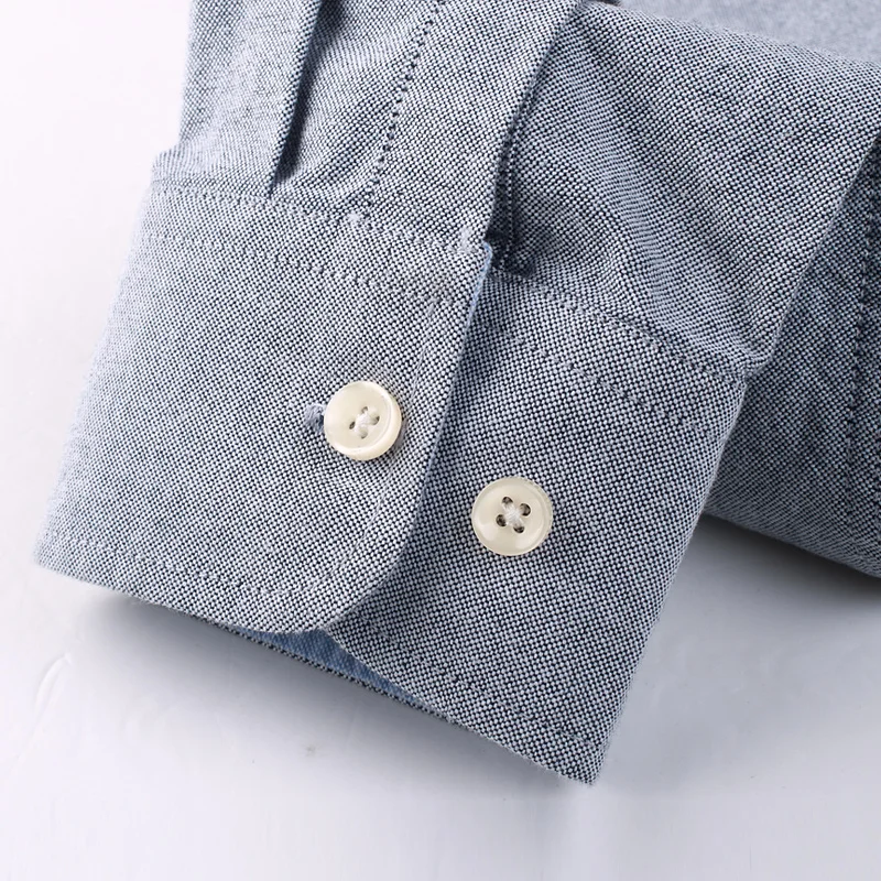 Рубашка мужская с длинным рукавом модная брендовая сорочка из ткани Оксфорд