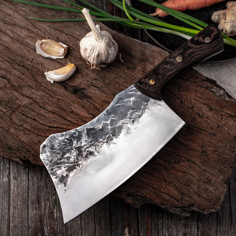 

Forged Bone Chopper 7 Inch Hammer Kitchen Butcher Knife High Carbon Stainless Steel Kitchen Chopper Cleaver Chef Cooking Tools