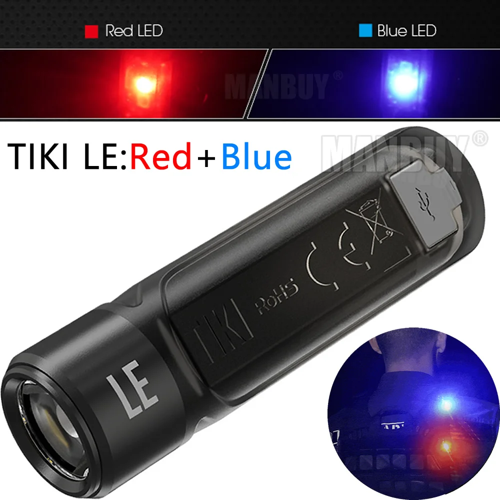2021 NITECORE TIKIGITD синяя флуоресцентная оболочка USB светильник заряжаемый мини фонарь