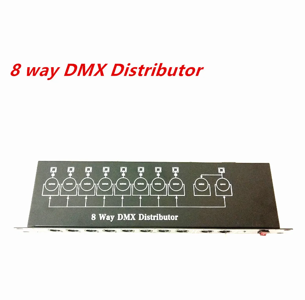 Новый светильник сценического DJ DMX512 сплиттер разветвитель сигнала Усилители 8 way