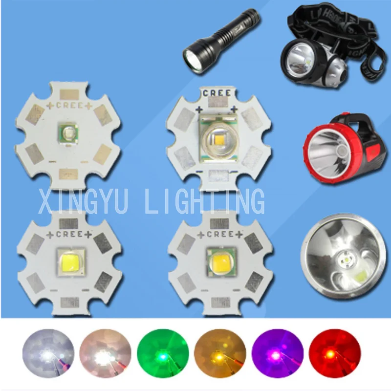 

3W5W10W High Power LED lamp beads CREE 3535 XPE Q5 T6 L2 Highlight flashlight lamp beads warm white red green blue
