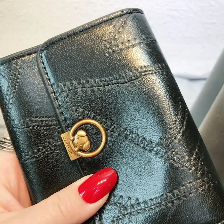 SW 2020 новый ретро короткий маленький PU кожаный женский кошелек Складной Милый