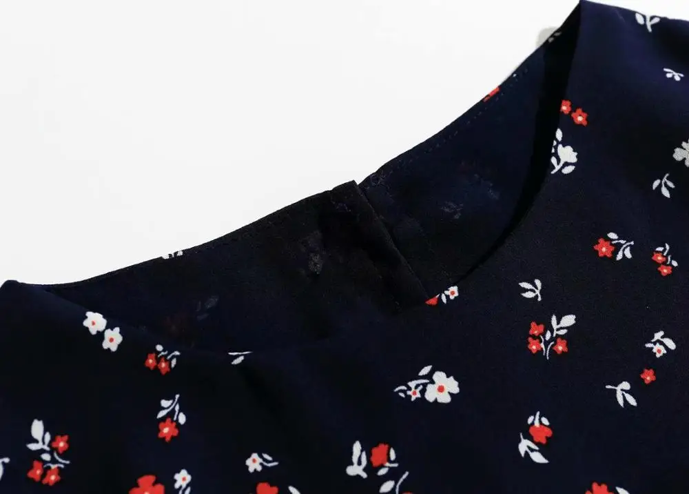 Женское летнее платье с коротким рукавом разрезом и цветочным принтом | Женская