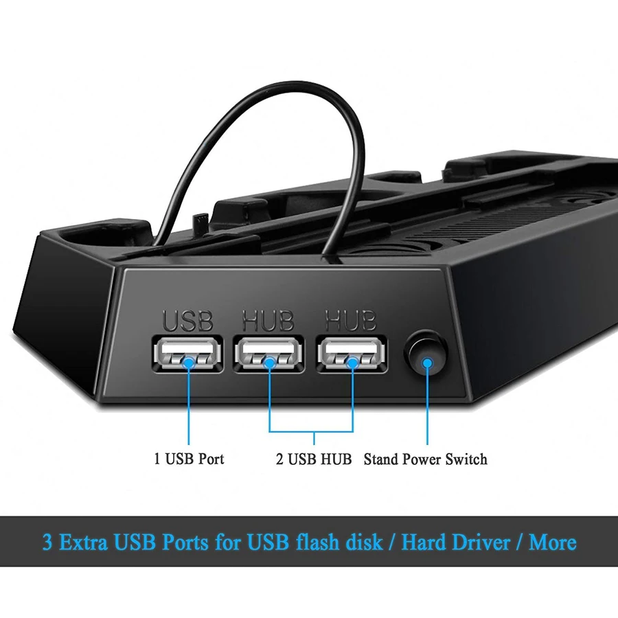 Вертикальная подставка для консоли PS4 зарядное устройство контроллера 2