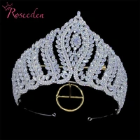 wedding hair accessories jewelry queen party headdress zirconia charming tall crowns luxury cz tiaras re4368